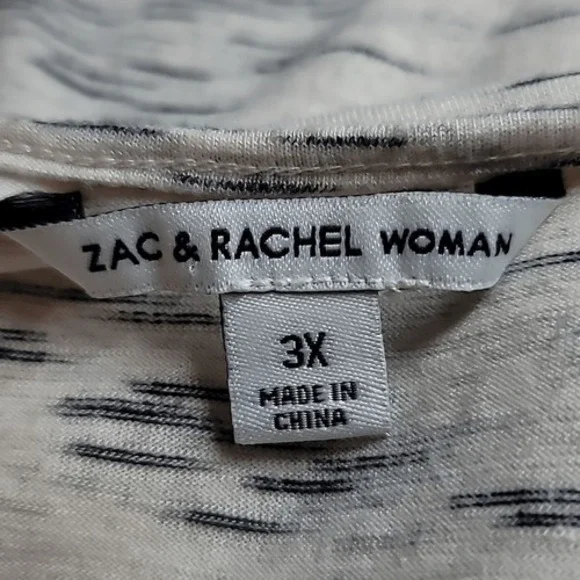 Zac & Rachel‎ Off White & Black Long Sleeve Top - Picture 12 of 14